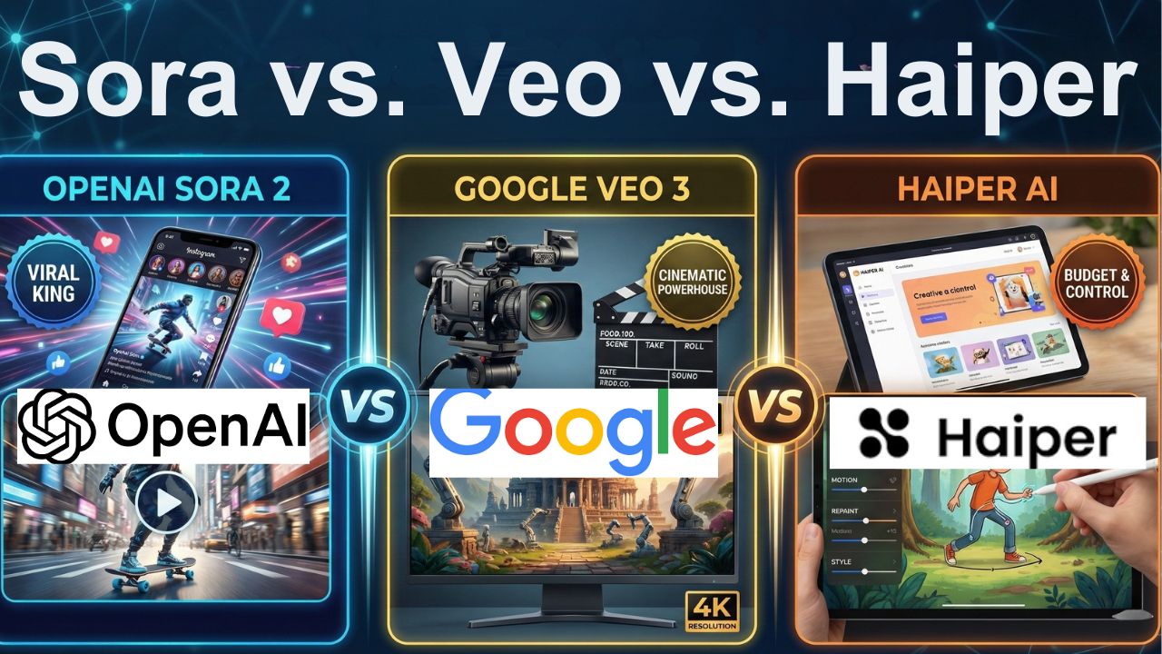 Sora vs Veo vs Haiper AI Video Comparison