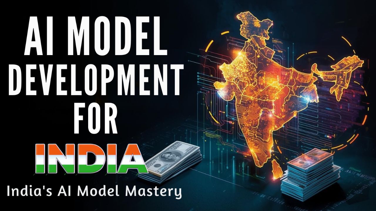 Conceptual image of data flowing into AI model training tools, representing efficiency.