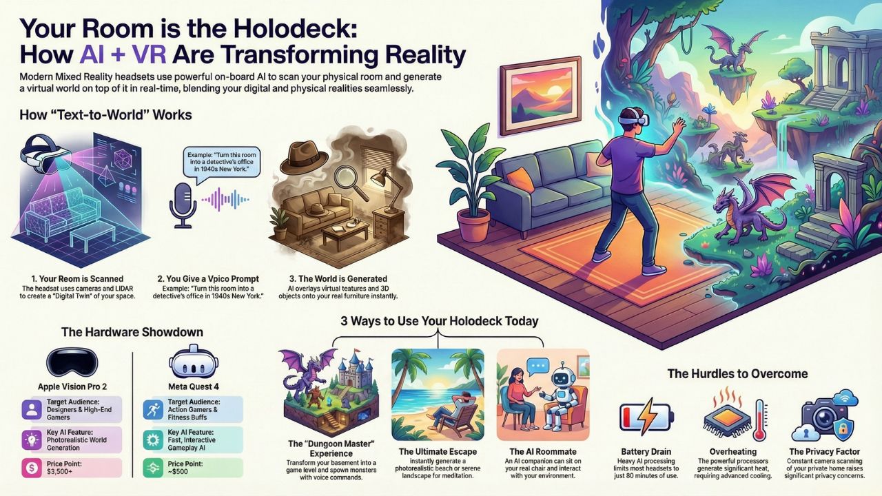 Detailed infographic showing the AI and VR hardware pipeline