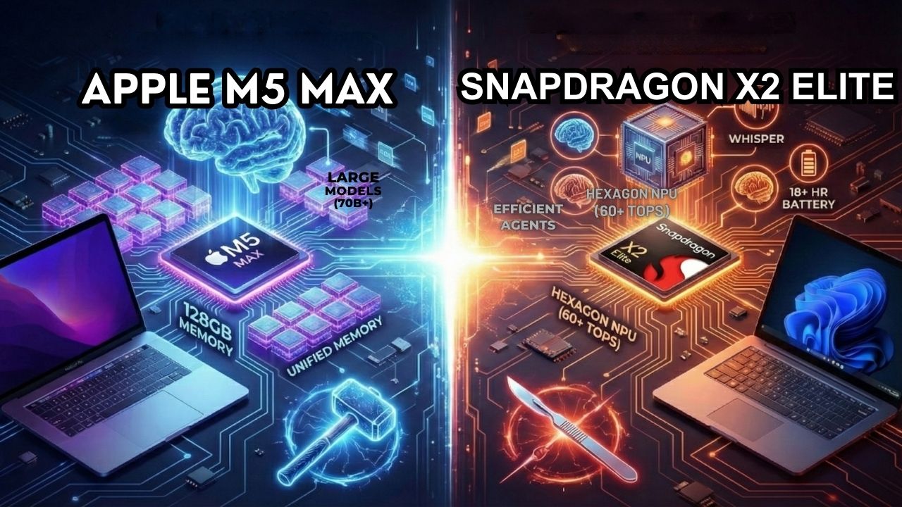 Apple M5 Max vs Snapdragon X2 Elite Comparison