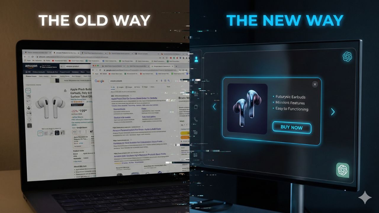 ChatGPT Shopping Interface versus Traditional Search Bar