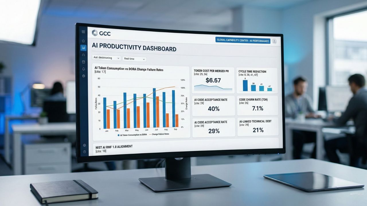 AI-driven productivity metrics for offshore centers