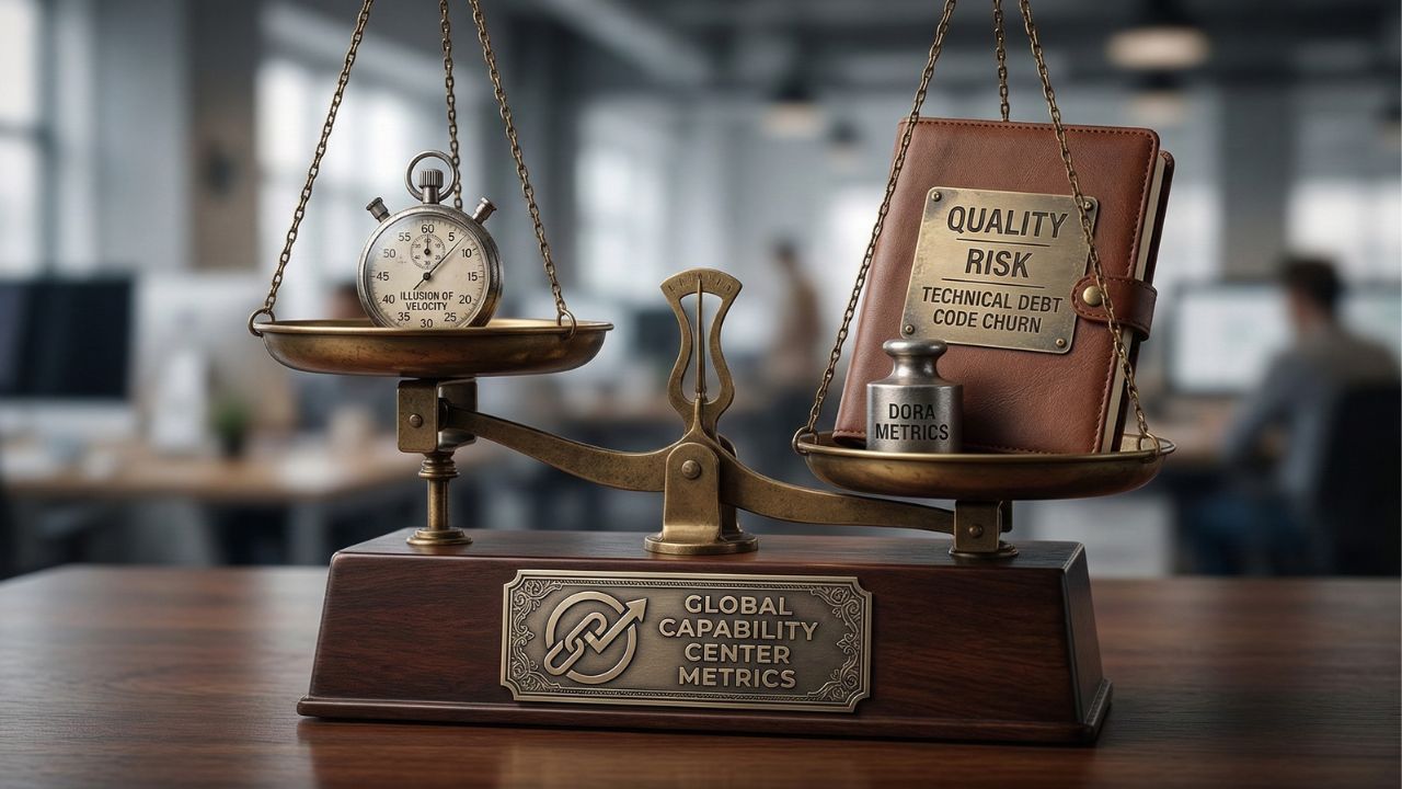 Global Capability Center key metrics dashboard template