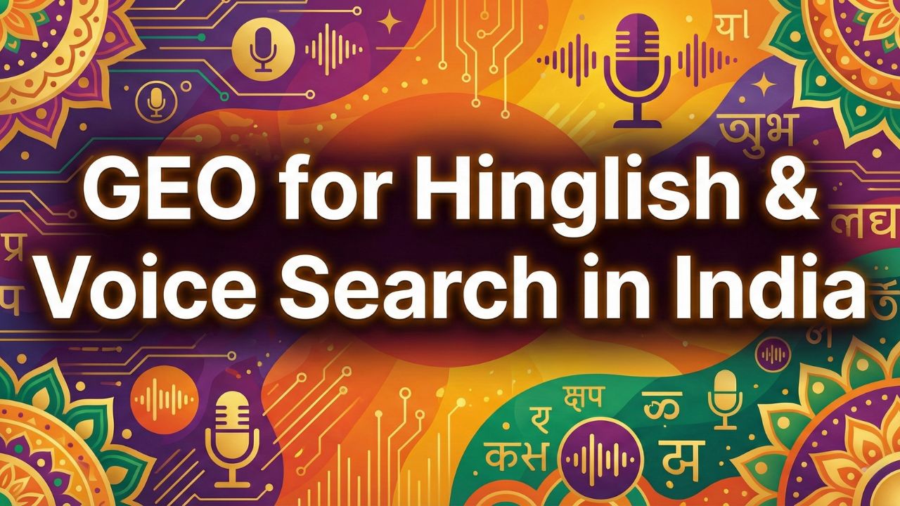 GEO in India Optimizing for Hinglish and Voice Search