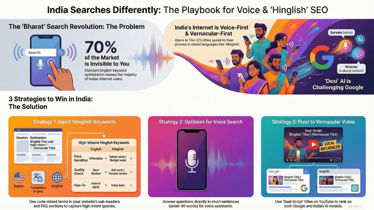Infographic: India Searches Differently - The Playbook for Voice and Hinglish SEO Strategies