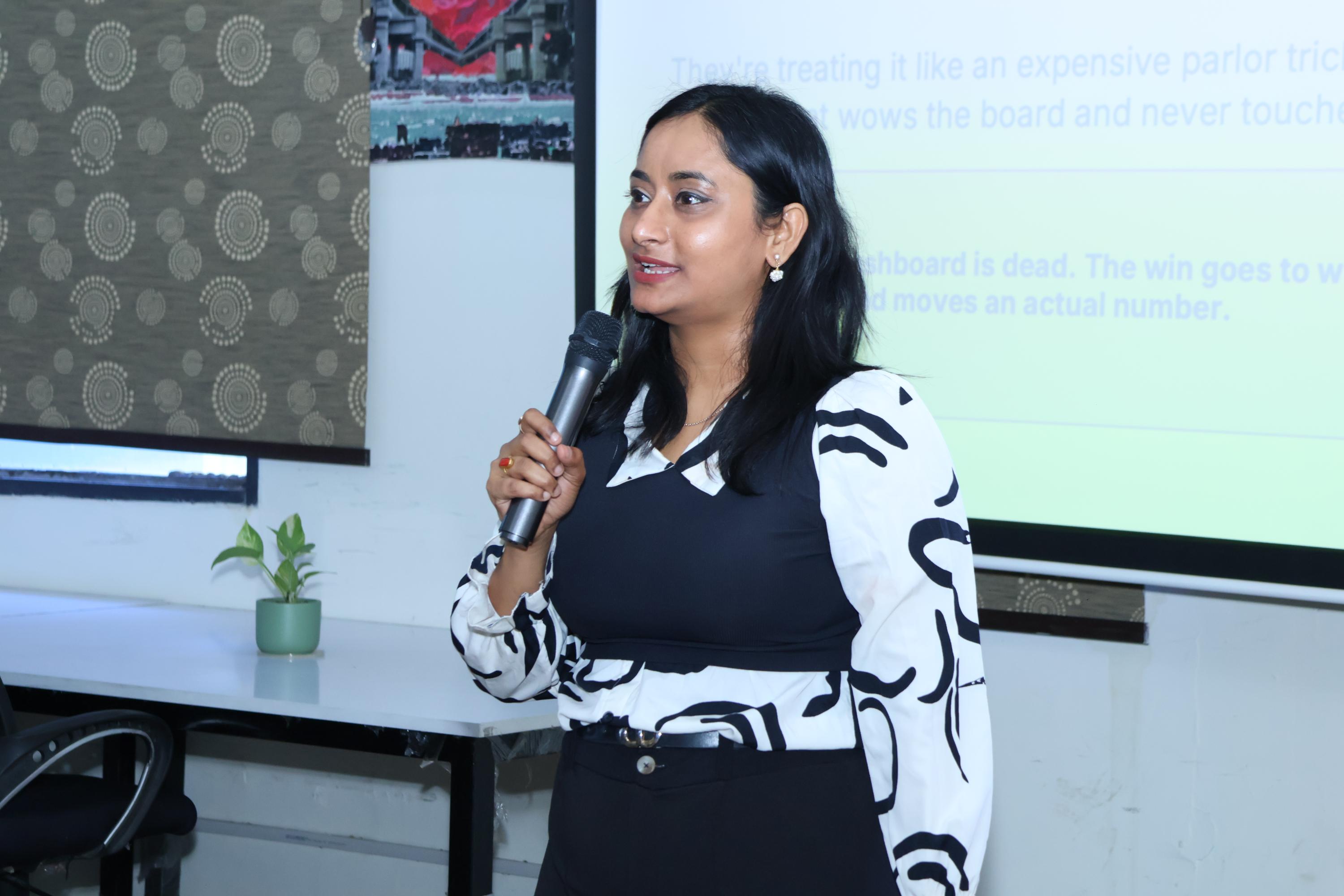 Rwitapa Mitra presenting